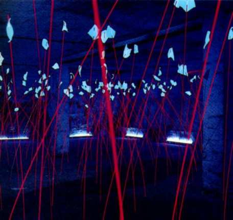 "Rauminstallation" Arbeit von Yvonne Goulbier